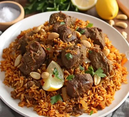 طريقة عمل كبسة اللحم السعودية