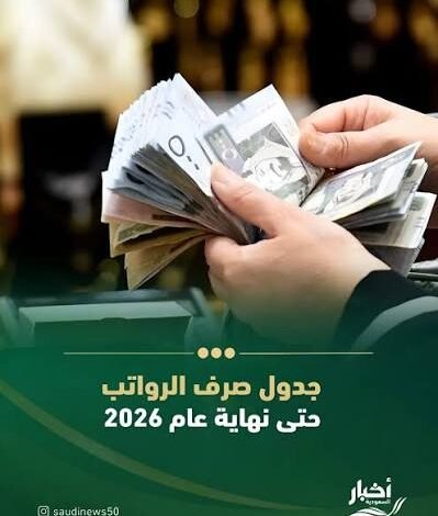 مواعيد الرواتب في السعودية 2026